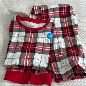 Carter's Red and White Plaid Kids Pajamas